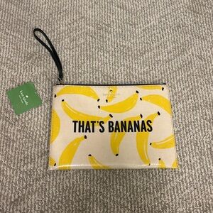 NWT Kate spade “That’s Bananas” wristlet zipper pouch